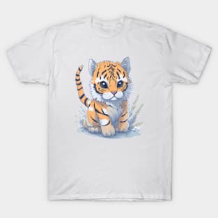 watercolor big cat tiger sticker T-Shirt